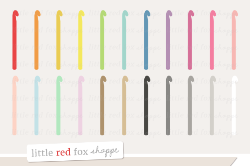Crochet Hook Clipart By Little Red Fox Shoppe