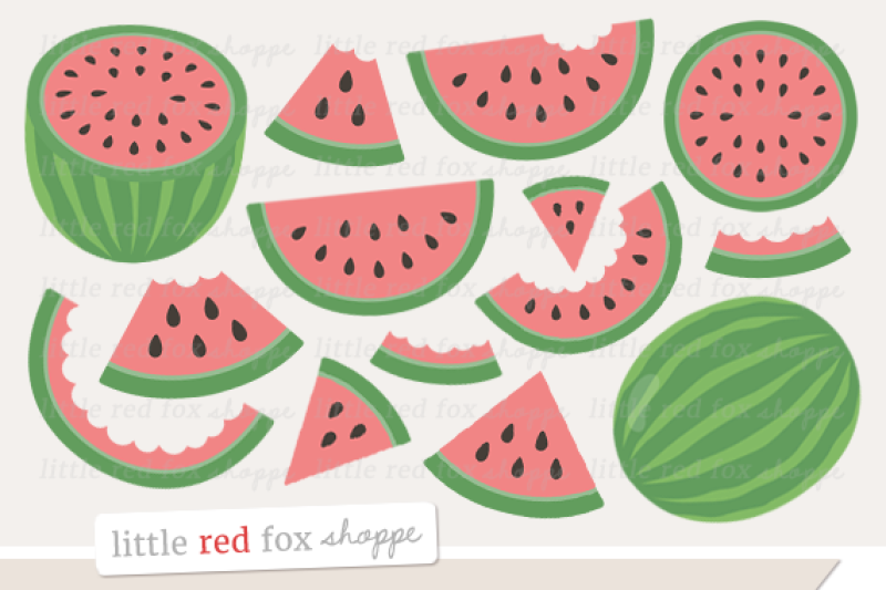 Watermelon Clipart By Little Red Fox Shoppe