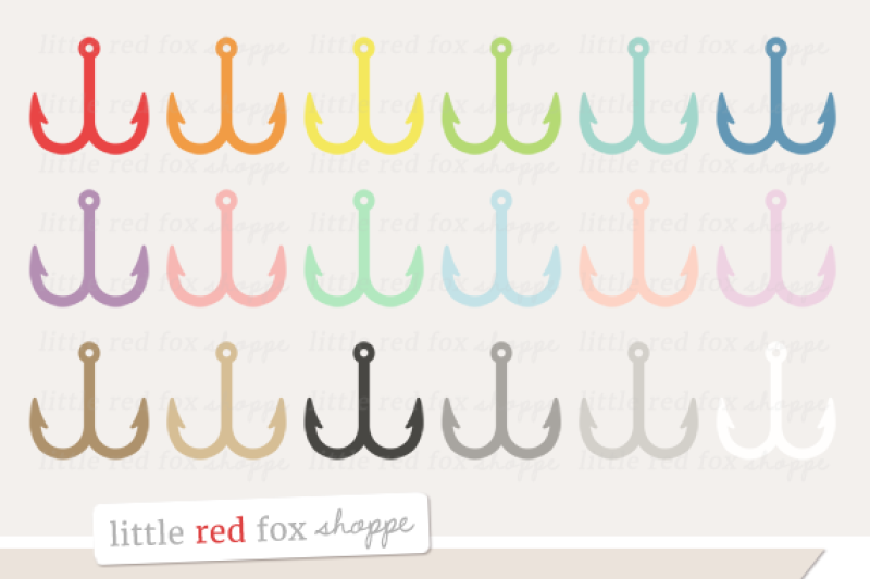 Fishing Hook Clipart By Little Red Fox Shoppe