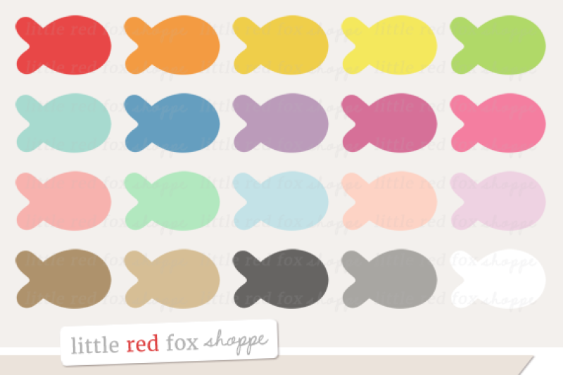 Fish Clipart By Little Red Fox Shoppe
