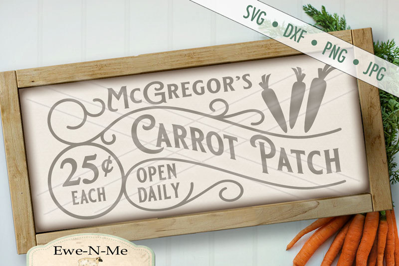 Free Mcgregors Carrot Patch Svg Crafter File Font Svg