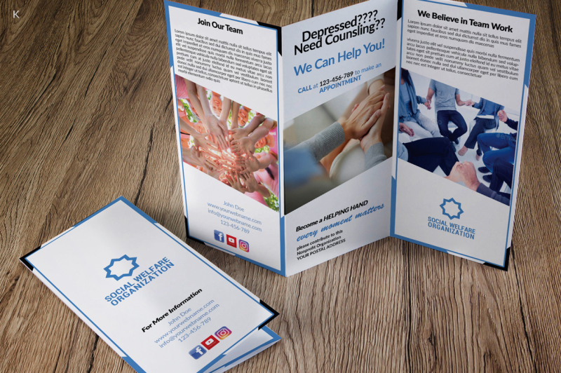 Multi Purpose Trifold Brochure By Ayme Designs | TheHungryJPEG