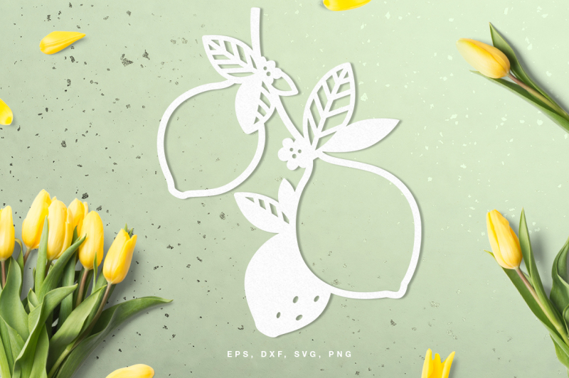 Free Lemon Branch Digital Cut File Svg Dxf Png Eps Crafter File