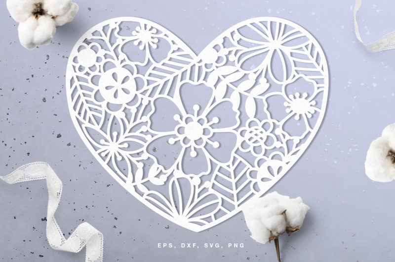 Download Free Floral Heart Digital Cut File Svg Dxf Png Eps Crafter File Best Places To Find Free Svg Cut Files