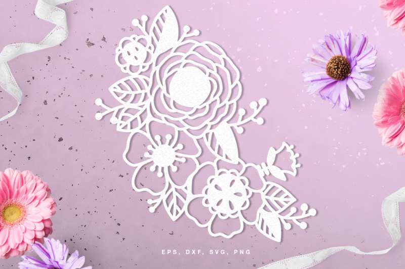 Download Free Floral Digital Cut File (Svg Dxf Png Eps) Crafter File