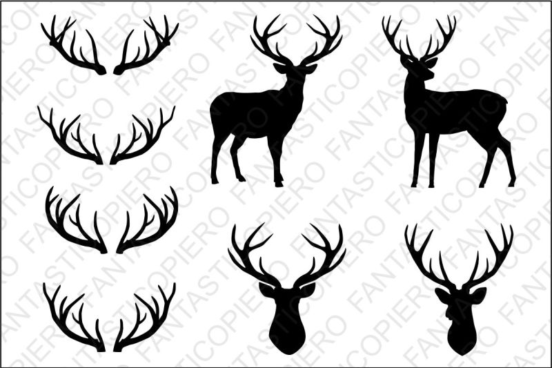 Download Deer Deer Head Antlers Svg Files For Silhouette Cameo And Cricut PSD Mockup Templates