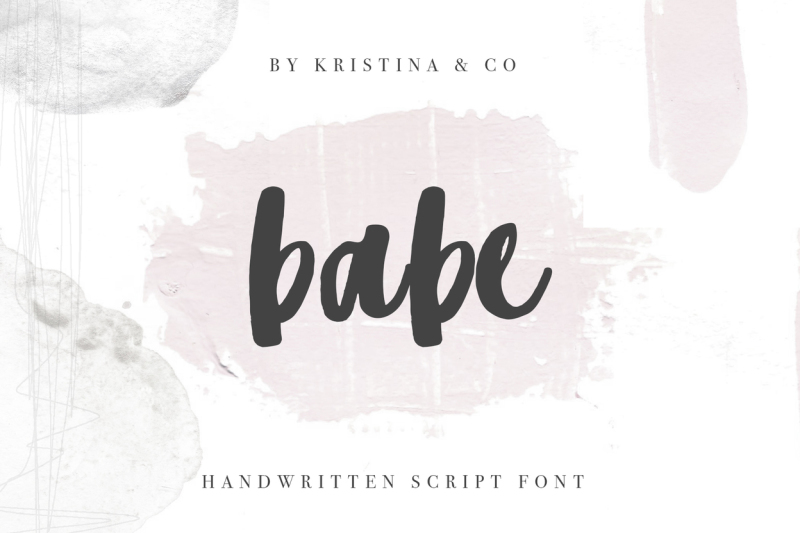 Babe Handwritten Script Font By Kristina Co Thehungryjpeg Com