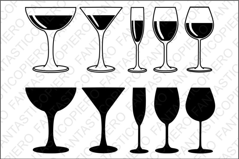 Download Free Red White Wine Glasses Svg Files For Silhouette Cameo And Cricut Crafter File Free Svg File Scalable Vector Graphics PSD Mockup Templates