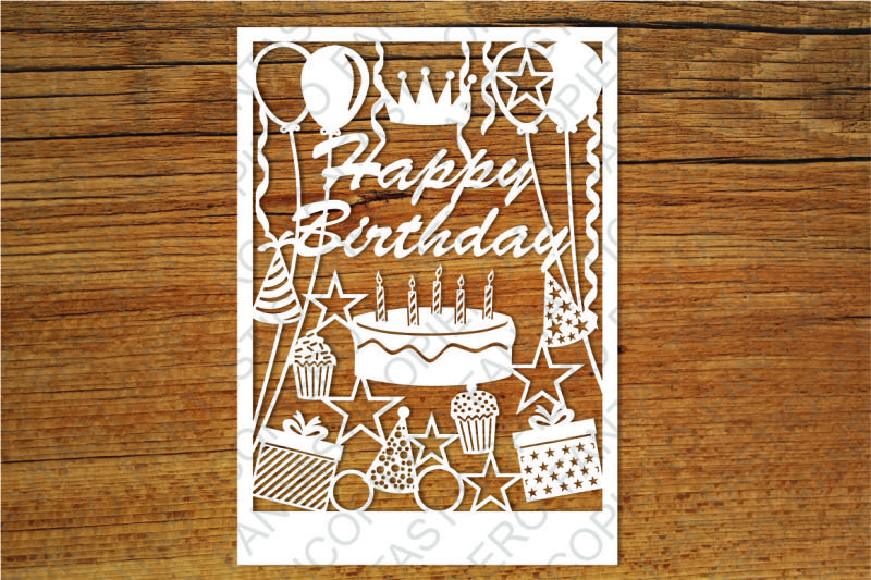 Download Happy Birthday Card Svg Files For Silhouette Cameo And Cricut Yellowimages Mockups