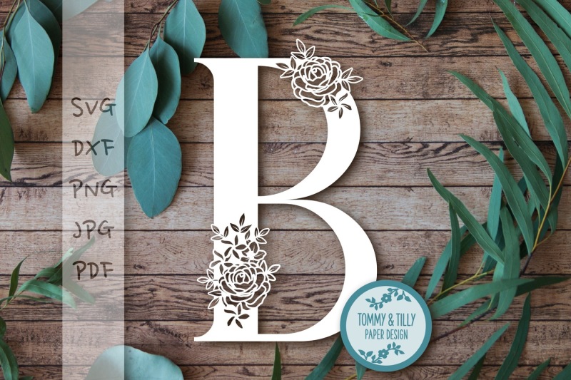 Download B Floral Letter Svg Dxf Png Pdf Jpg