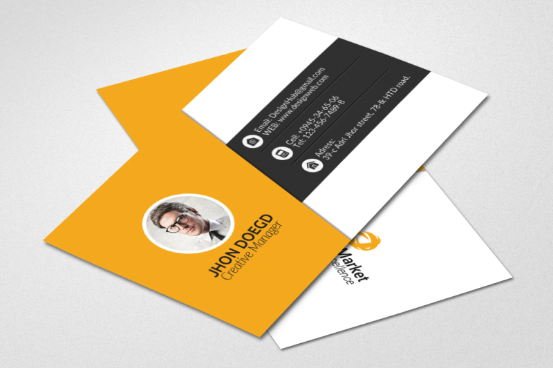 Corporate Business Cards Template By Designhub | TheHungryJPEG