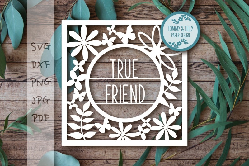 Download Free True Friend Round Frame Svg Dxf Png Pdf Jpg Crafter File