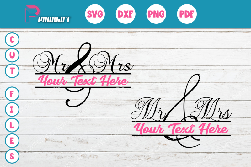 Download Free Mr And Mrs Svg Mr And Mrs Dxf File Wedding Svg File Wedding Dxf File Crafter File