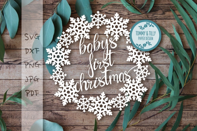 Download Free Baby'S First Christmas Svg Dxf Png Pdf Jpg Crafter File