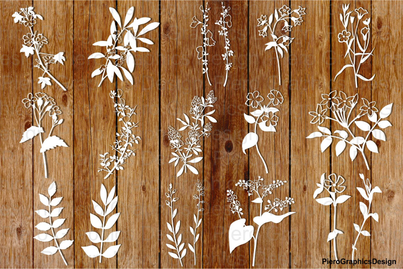 Wild Flowers SVG files for Silhouette Cameo and Cricut. By ...