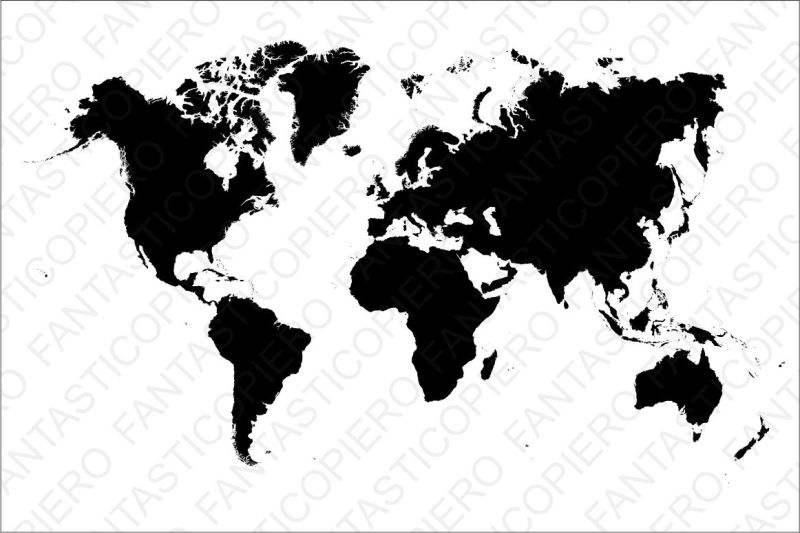 World Map Svg File For Silhouette Cameo And Cricut By
