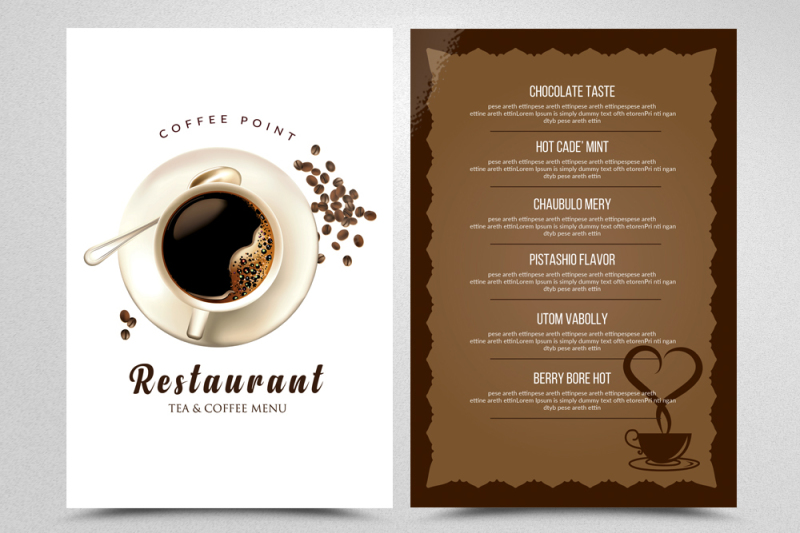 Cafe' & Restaurant Menu Templates By Designhub | TheHungryJPEG