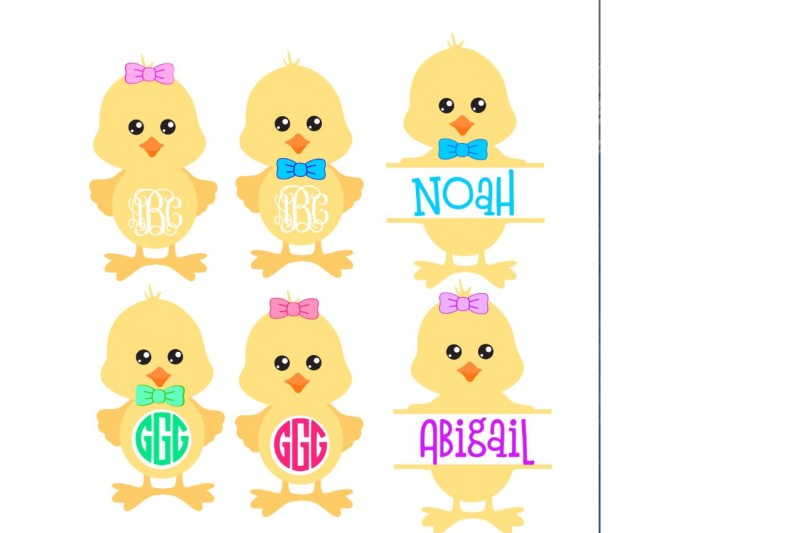 Download Free Easter chick svg, easter monogram, easter svg, easter shirt, easter de Crafter File - Free ...