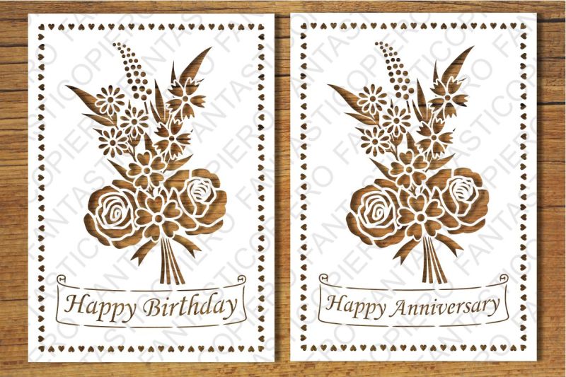 Download Happy Birthday, Happy Anniversary, Greeting Card (blank) SVG files By FantasticoPiero ...