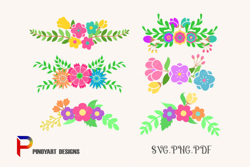 Flower Svg Files Flower Crown Svg Floral Svg Files Flower Etsy Flower ...