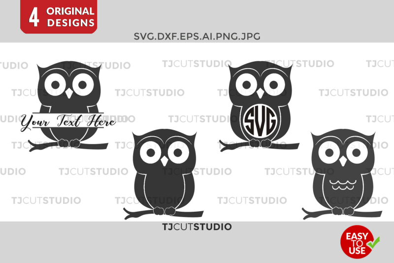 Download Owl SVG, Owl Monogram , Owls Monogram, Monogram Owl. By MStudio | TheHungryJPEG.com