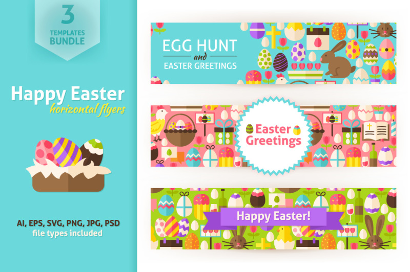 Download Free Happy Easter Horizontal Flyers Crafter File