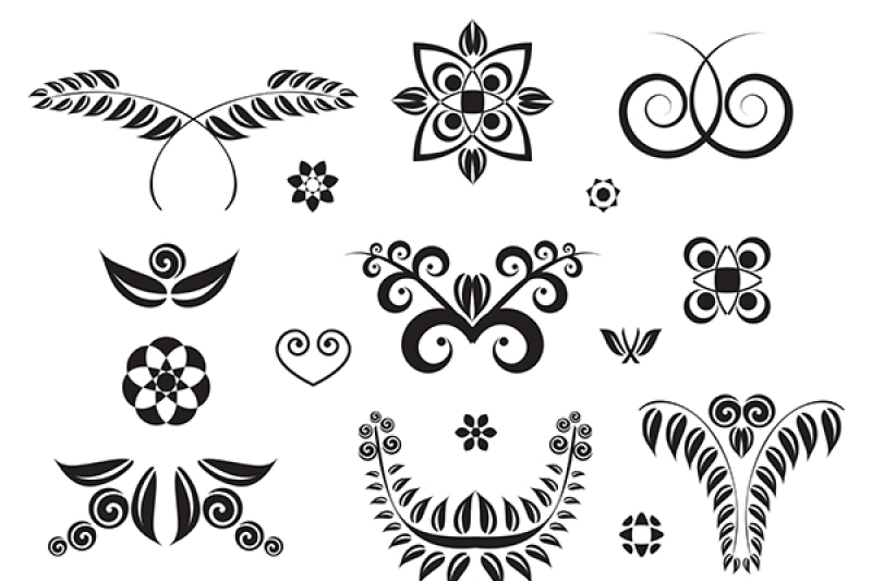 Download Set Of Design Elements Curls By Alexzel Thehungryjpeg Com