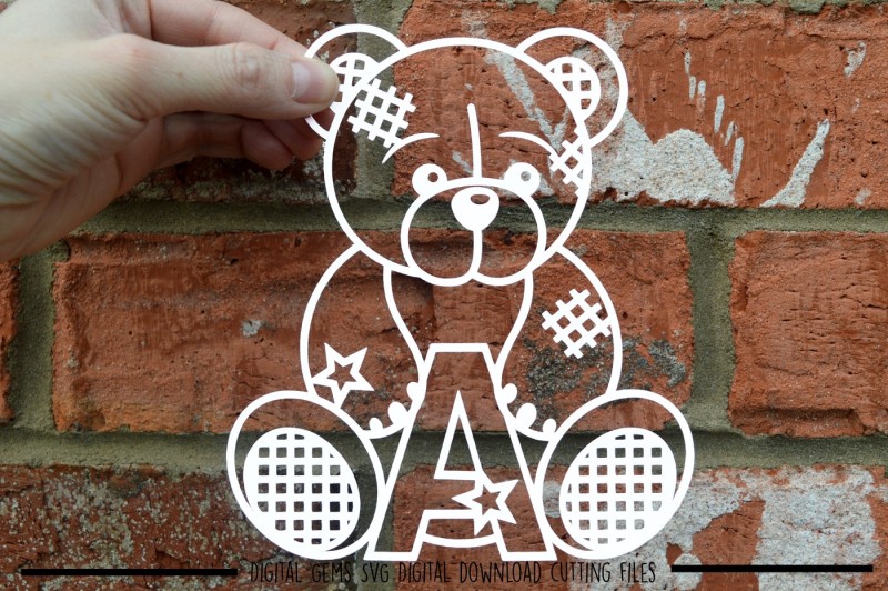 Free Teddy Bear Letter A Paper Cut Svg Dxf Eps Files Svg Svg Cut Files Graphic Free Download