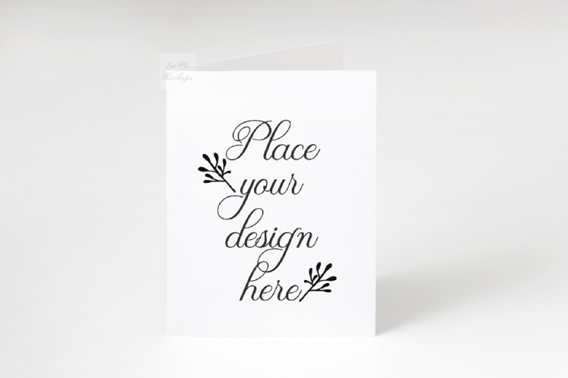 A2 Greeting card portrait mockup psd vertical mock up invitation 4.25x ...