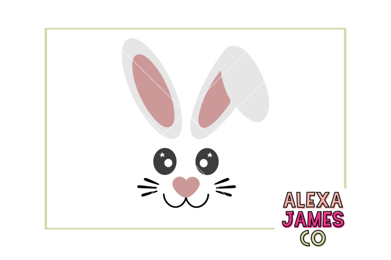 Easter Bunny Face Design Free Cut Files For Silhouette