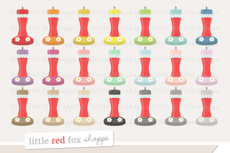 Hummingbird Feeder Clipart By Little Red Fox Shoppe