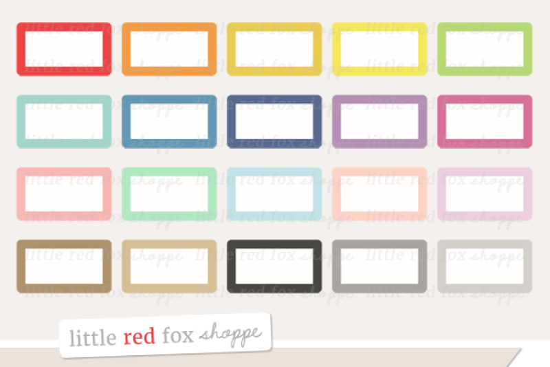Rectangle Frame Clipart By Little Red Fox Shoppe | TheHungryJPEG