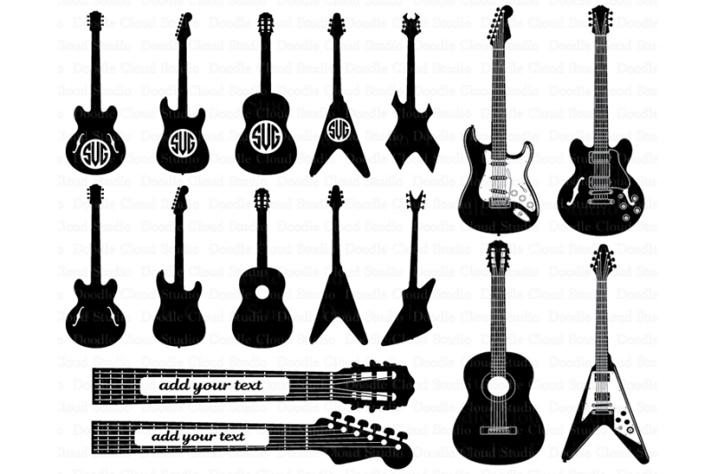 Download Free Free Guitar Svg Guitar Monogram Svg Files For Silhouette Cameo And Cricut Crafter File PSD Mockup Template
