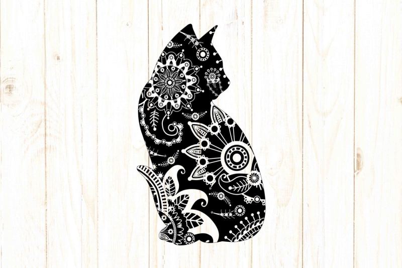 Free Mandala Cat Svg Dxf Png Eps Ai Crafter File Best Free Svg Cut Files Svg Me