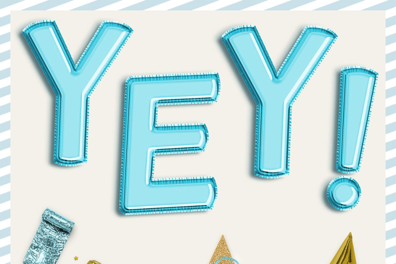 Download Free Aqua Blue Balloon Png Letters Crafter File