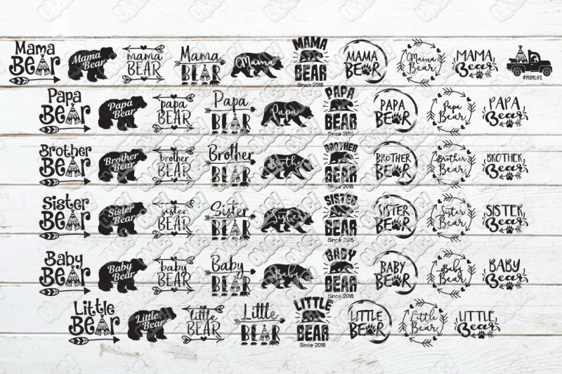 Download Free Bear Family Svg Bundle Crafter File Download Free Svg Cut Files For Silhouette And Cameo
