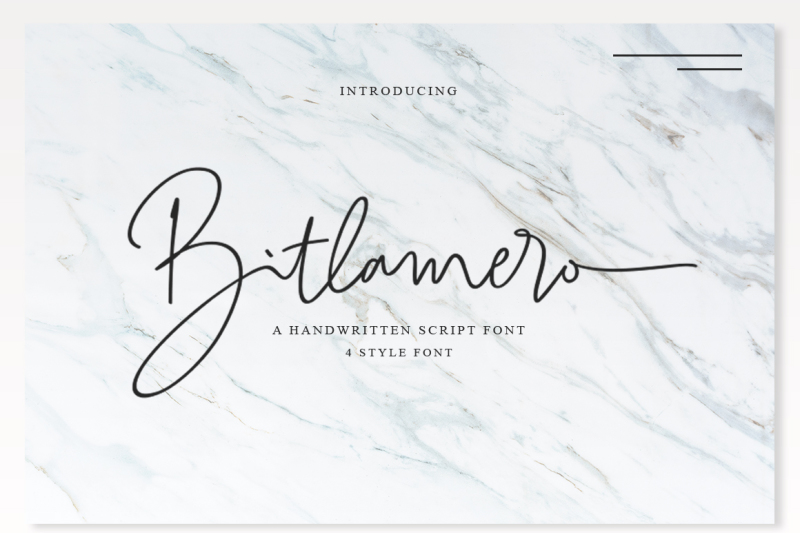4 Style Font Bitlamero Script By Ijemrockart Thehungryjpeg Com