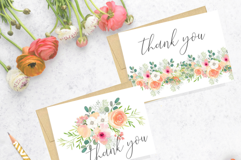Download Free Thank You Cards Printable Summer Elegance Collection Crafter File Best Free Svg Files For Cricut Silhouette And Free Cricut Images