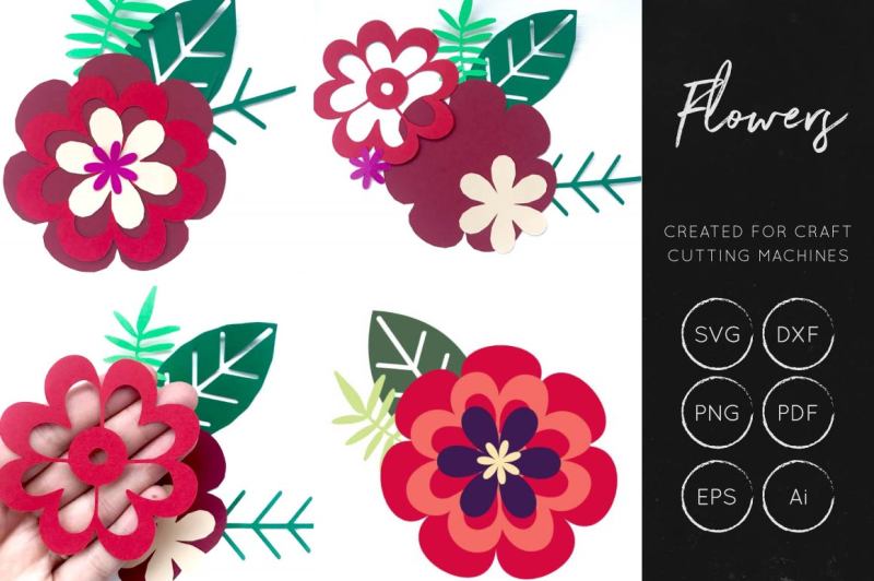 Download Free Layered Svg Cut Flower Machine Cut Files Crafter File SVG, PNG, EPS, DXF File