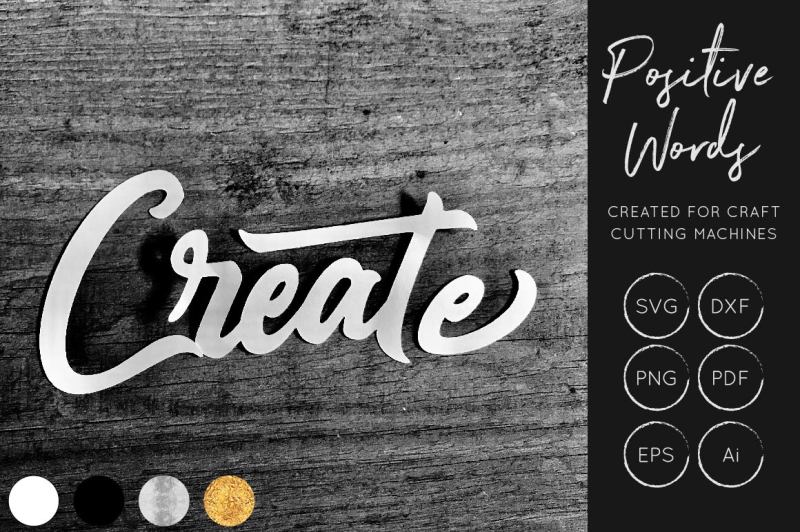 Free Create Svg Cut File Positive Words Collection Crafter File Download Free Svg Cut Files