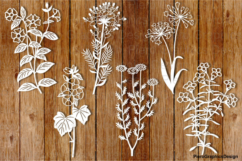 Wildflowers Set 3 Svg Files For Silhouette Cameo And Cricut. By 