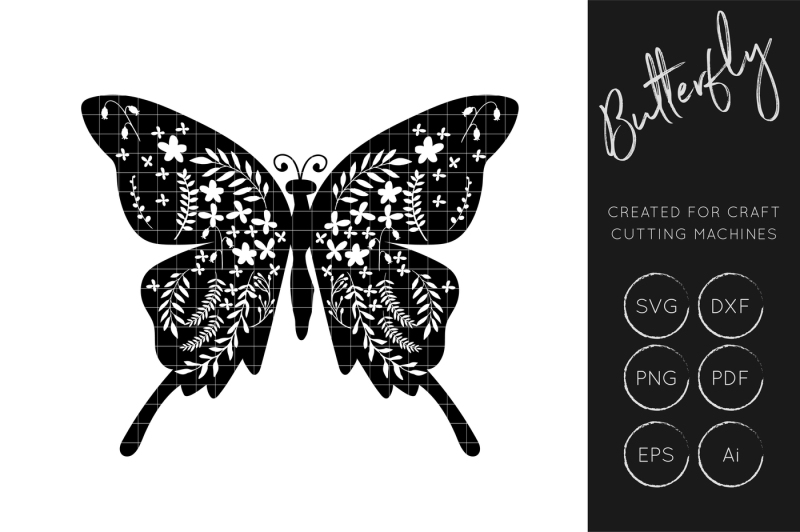 Download Free Butterfly SVG Cut File - DXF Cut File Crafter File