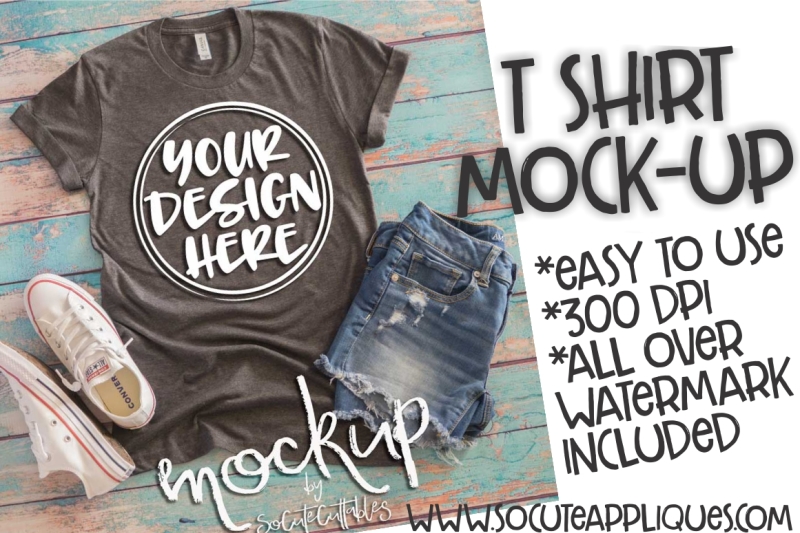 Download Gray t-shirt flat lay mock up 6476 By SoCuteAppliques ...