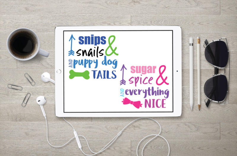 Free Kids Svg Boy Svg Girl Svg Snips And Snails Sugar And Spice Svg Free Svg Cut Files Create Your Diy Projects Using Your Cricut Explore Silhouette And More