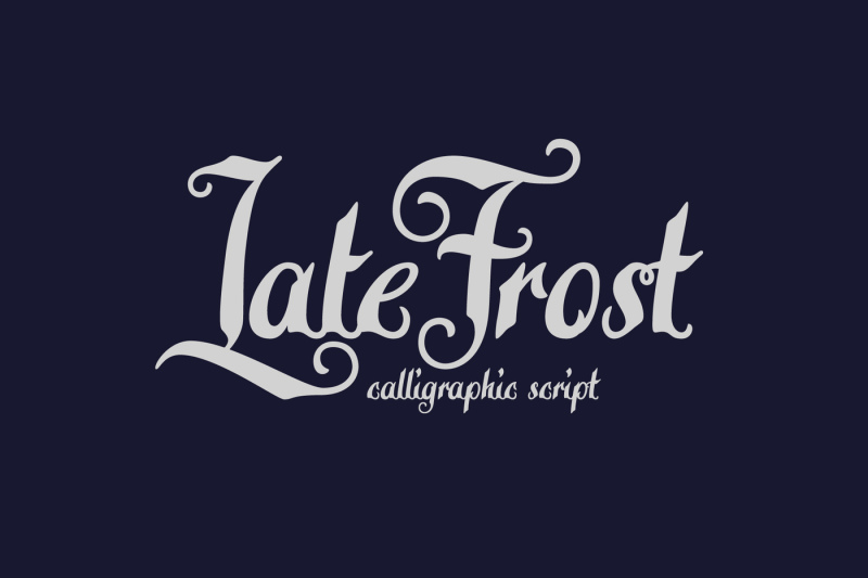 Late Frost Font By Gleb Natasha Guralnyk Thehungryjpeg