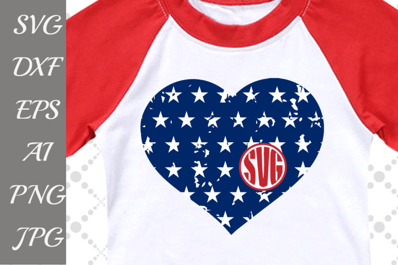 Download Free Monogram Svg-PATRIOTIC SVG-Flag Heart Monogram ...