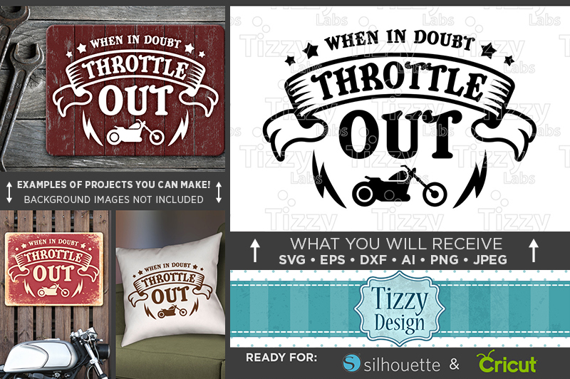 When In Doubt Throttle Out Svg File Motorcycle Svg File 737 By