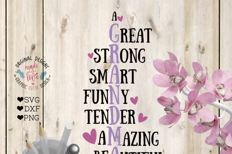 Download Free Grandma Acronym Cut File Crafter File Free Svg Files For Your Cricut Or Silhouette