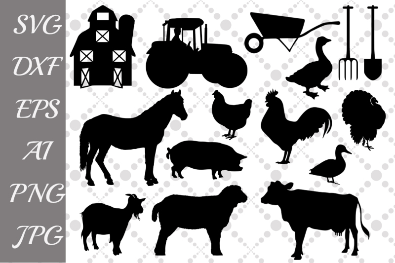 Download Free Farm Svg Farm Animals Farm Clipart Animals Silhouette Crafter File Download Free Svg Cut Files
