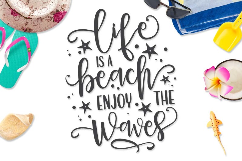 Download Life is a beach Enjoy the Waves SVG DXF PNG EPS By ...
